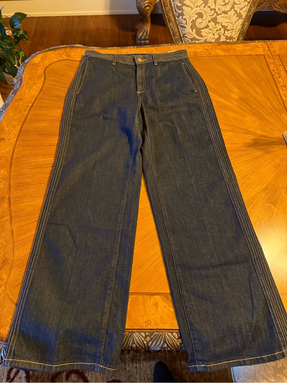 Chico's Trapunto Wide Leg Jeans (never worn or washed)